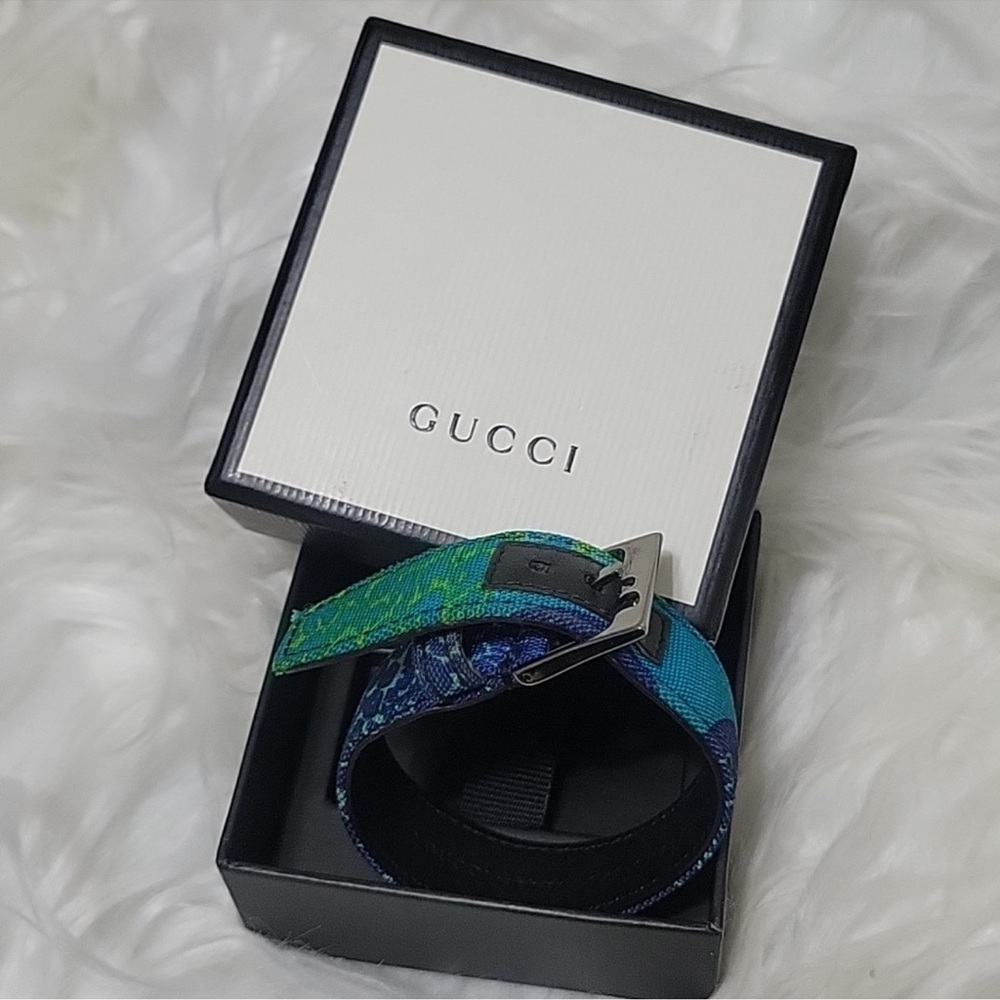 Gucci Blue and Green Women’s Belt Bracelet